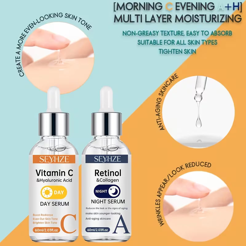 SEYHZE Day/Night Vitamin C And Retinol Hydrating Duo
