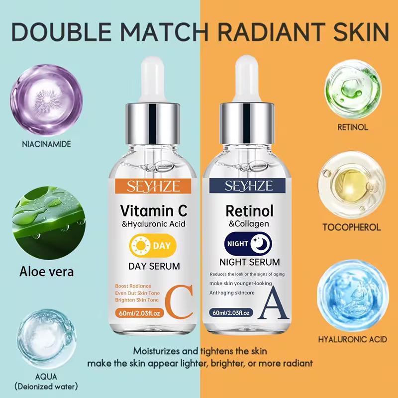 SEYHZE Day/Night Vitamin C And Retinol Hydrating Duo